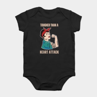 Tougher Than A Heart Attack Survivor Woman Baby Bodysuit